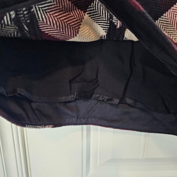 Free People Mini Skirt Womens Small Red Twiggy Herringbone Y2K Clueless Preppy - Picture 4 of 9